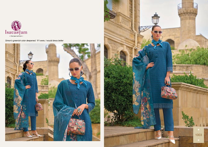 Sharvi By Isavasyam Cambric Cotton Kurti With Bottom Dupatta Wholesale Price In Surat
